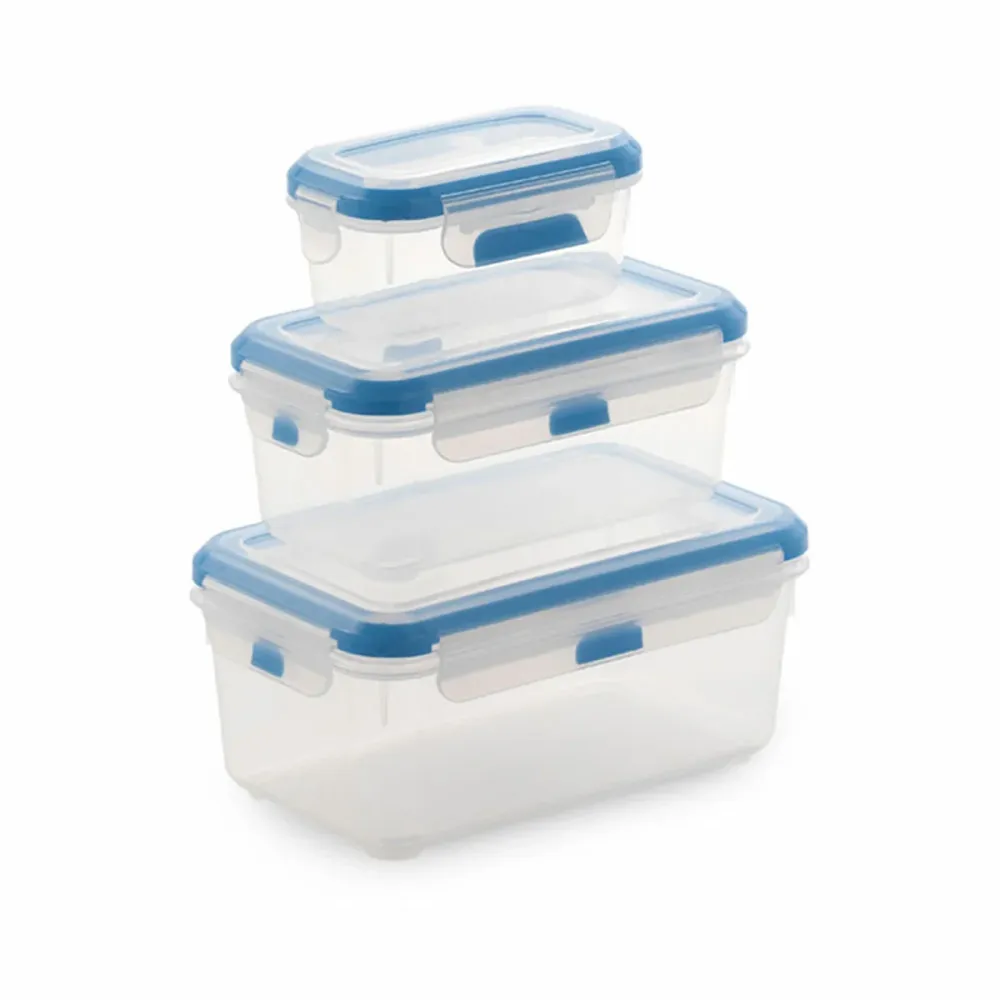 Ensemble de 3 Boîtes à Lunch SP Berner super lock Rectangulaire Transparent Plastique (3 Unités)
