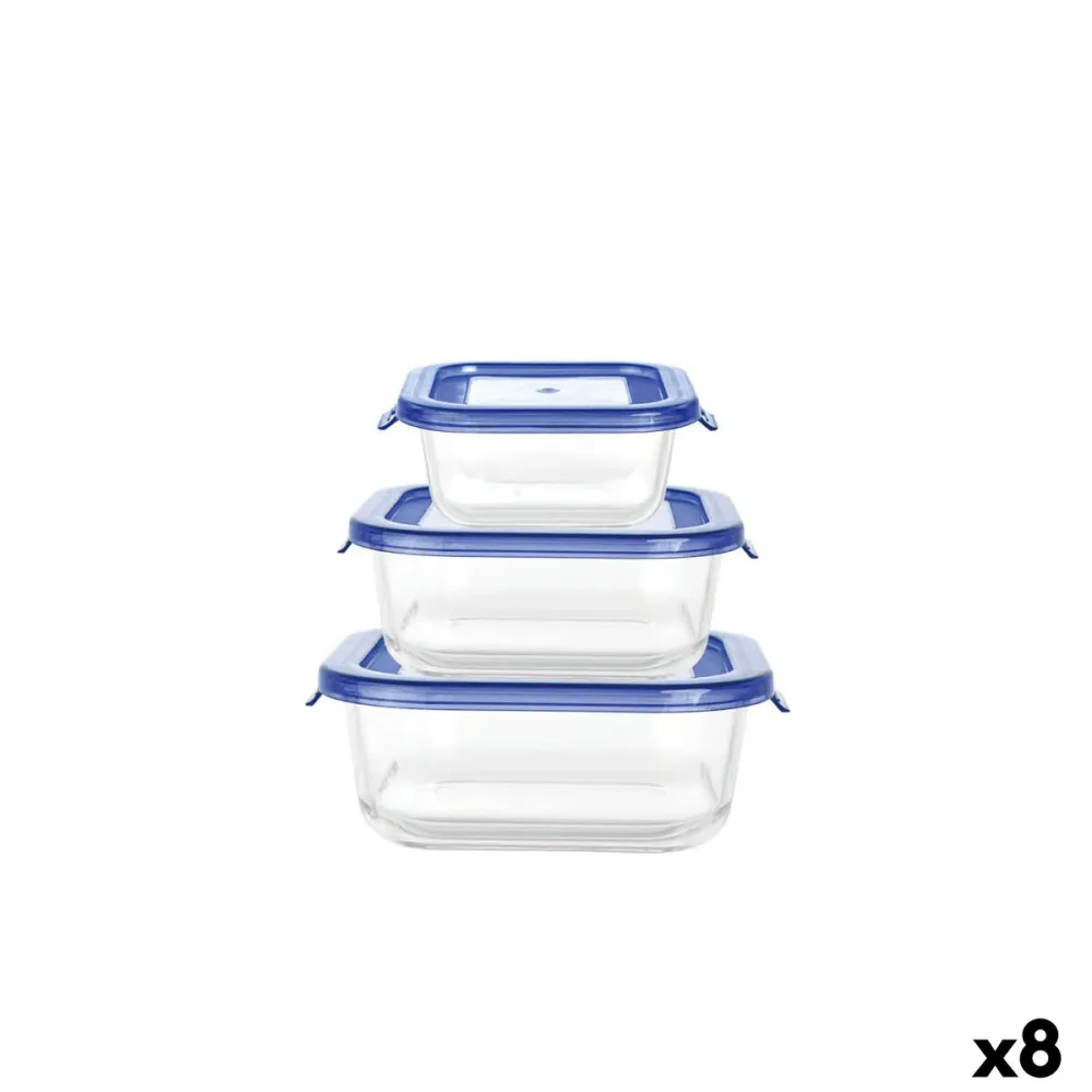 Ensemble de Boîtes à Lunch Inde Soul 0,8 L 3 Pièces (8 Unités)