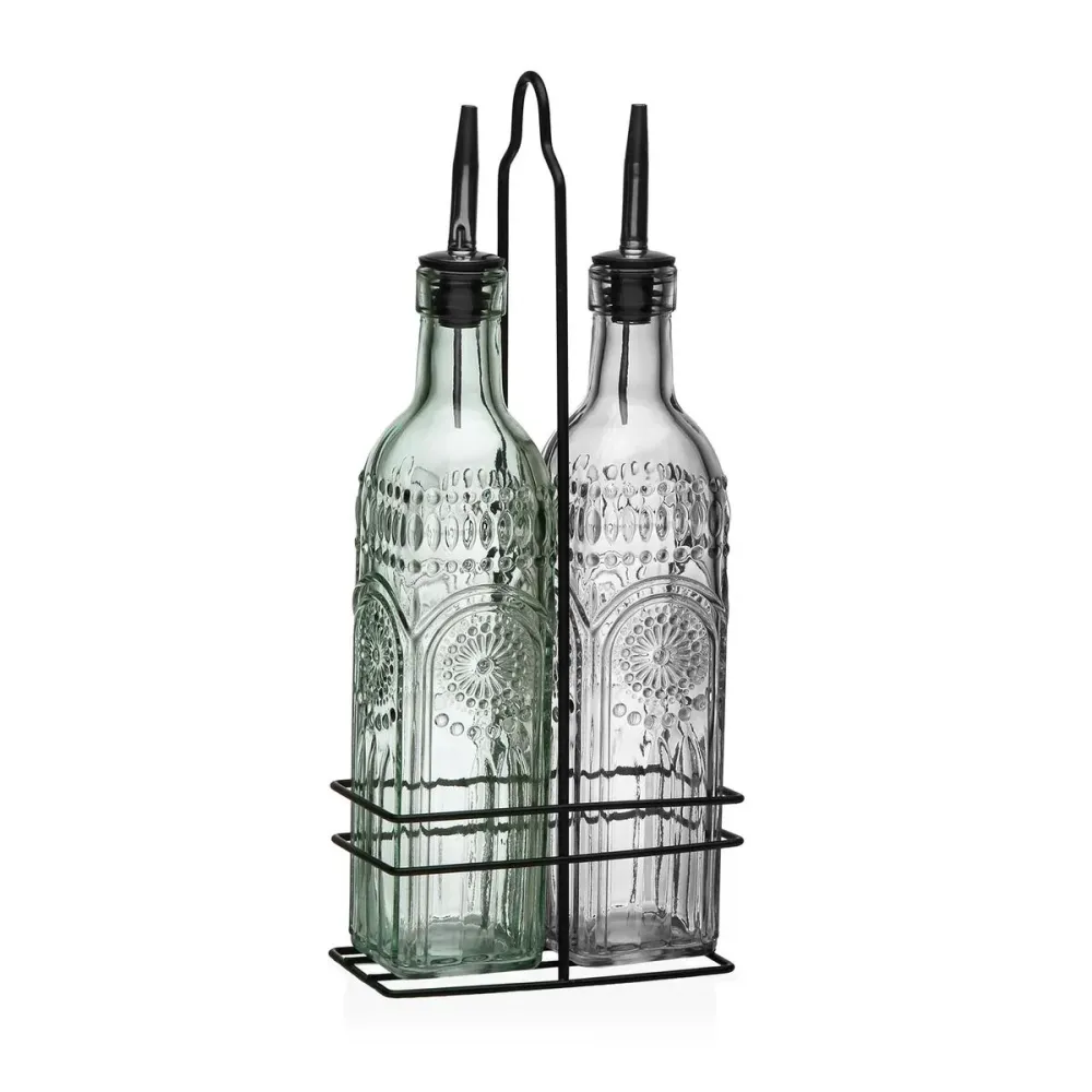 Ensemble salière et poivrier Versa Métal verre 500 ml 7,2 X 32,5 X 13,7 CM