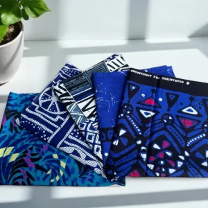 4 Fat quarters - Bleu mix Tissus Patchwork - Coupons Tissus imprimé africain