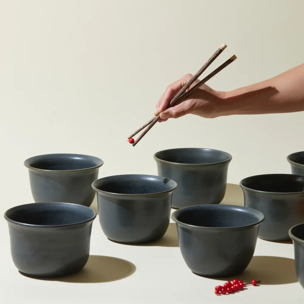 Grand Bol à Ramen - 0.8L - Vert êt Fenua Ceramics