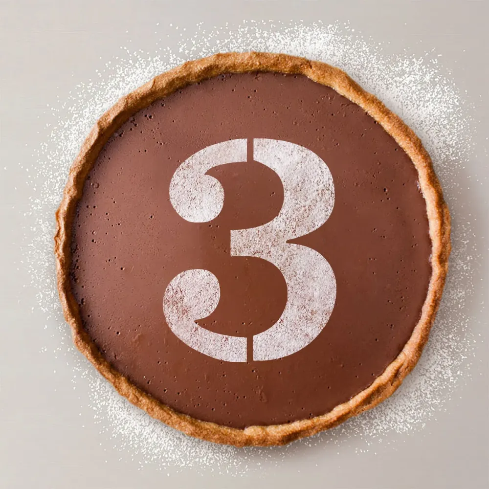 Gabarit de gâteau Algon Numéro 3 36 Unités