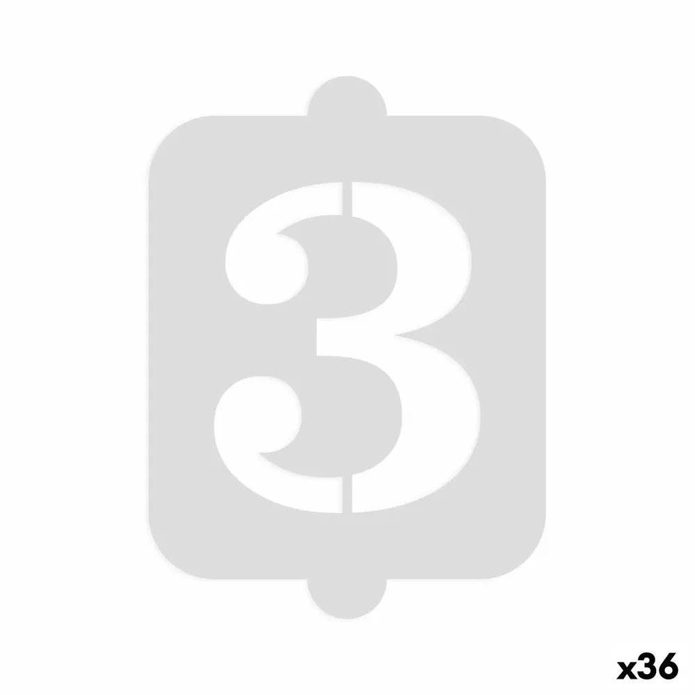 Gabarit de gâteau Algon Numéro 3 36 Unités