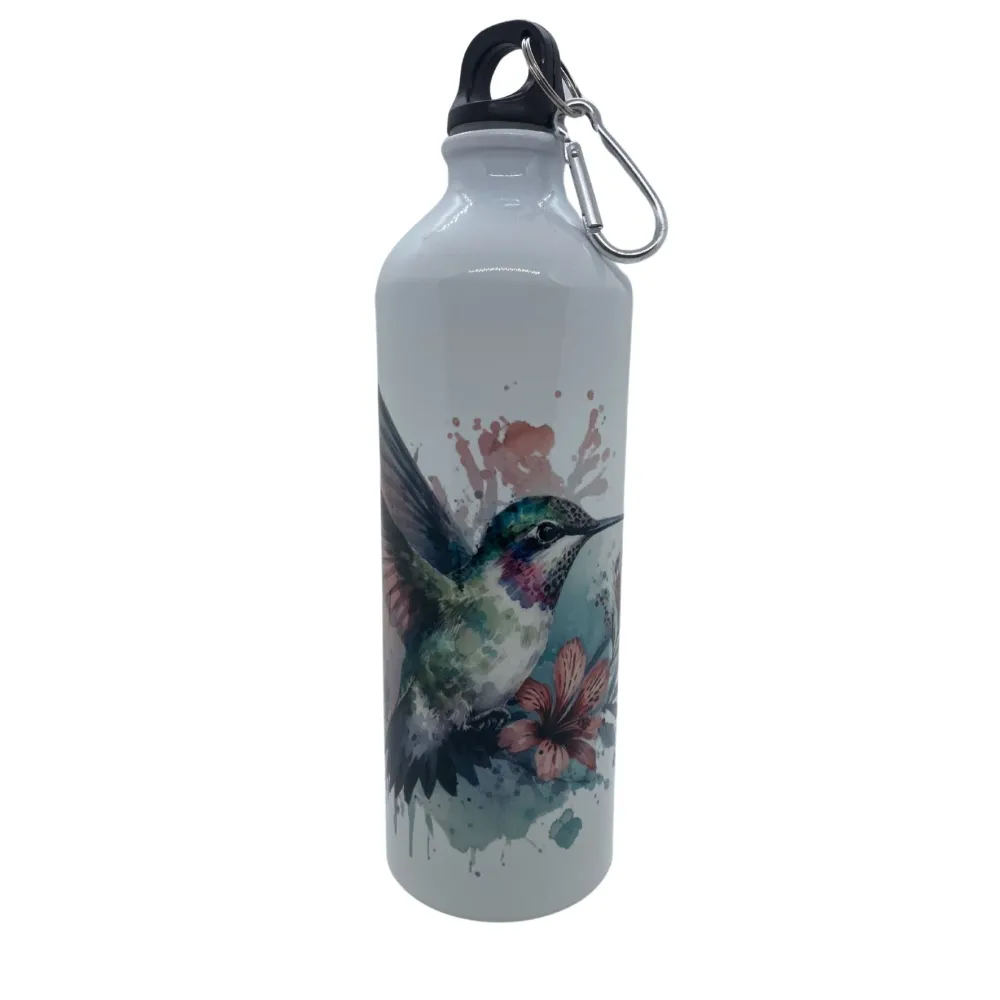 Gourde Sport Aluminium 750 ml - Colibri style aquarelle