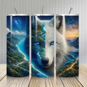 Gourde Tumbler isotherme - Loup mystique