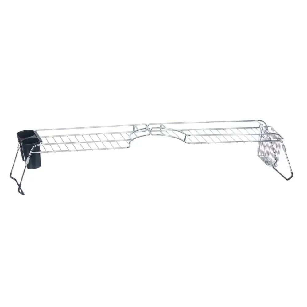 Égouttoir extensible pour évier Kinvara Noir Argenté 44 x 11 x 16 cm (4 Unités)