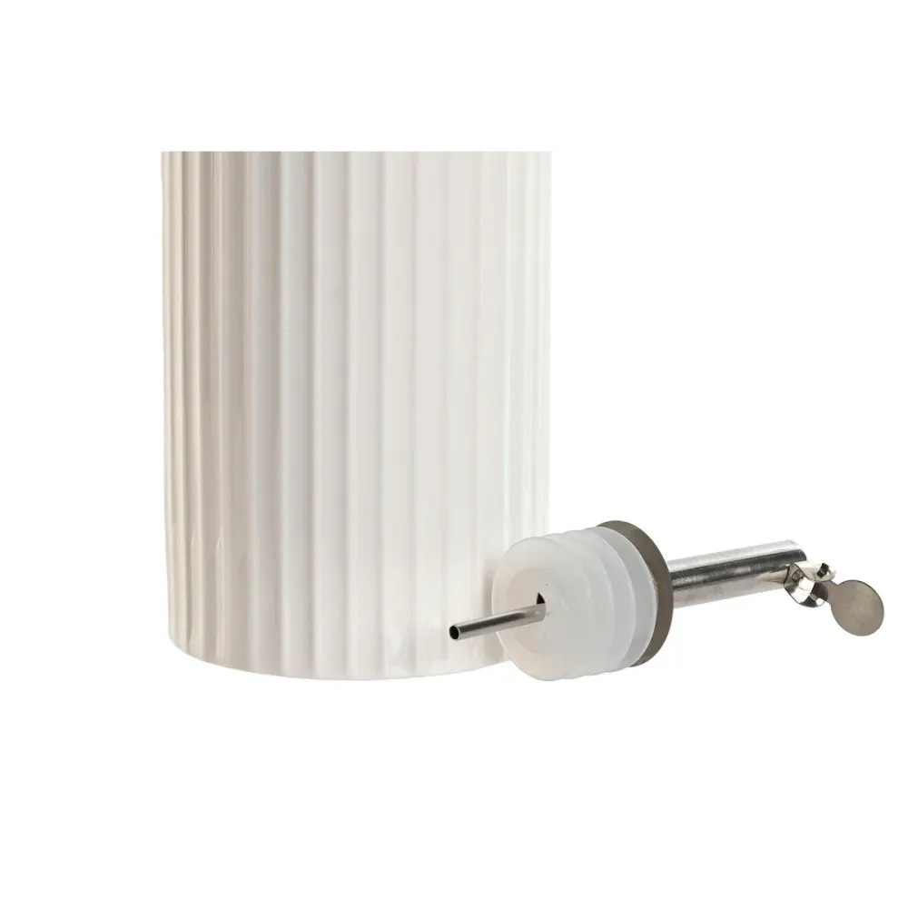 Huilier Home ESPRIT Blanc Argenté Acier inoxydable Porcelaine Urbaine 350 ml 7 x 7 x 22 cm