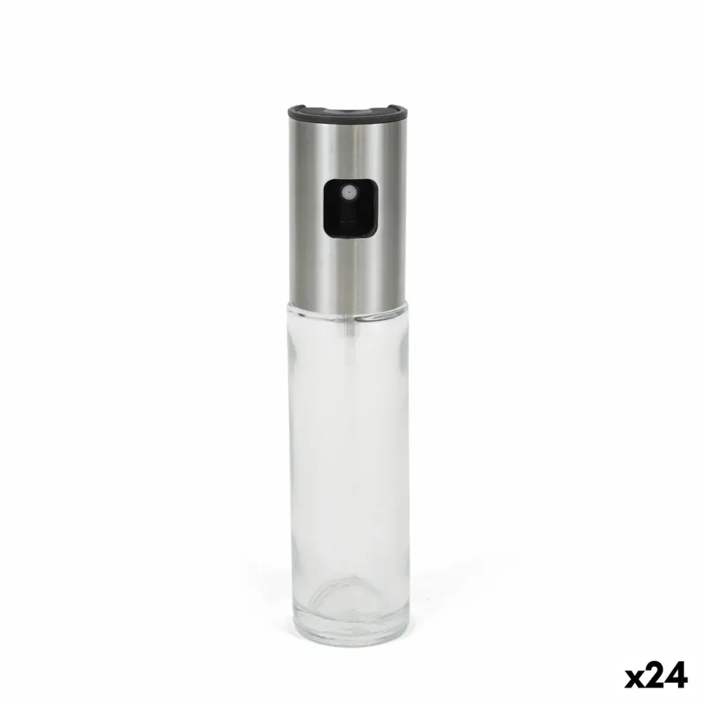 Huilier La Mediterránea Luxe Transparent Argenté verre 100 ml (24 Unités)
