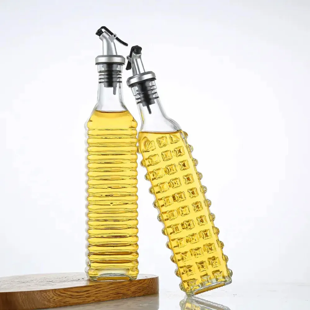 Huilier La Mediterránea Transparent Argenté verre 500 ml (24 Unités)