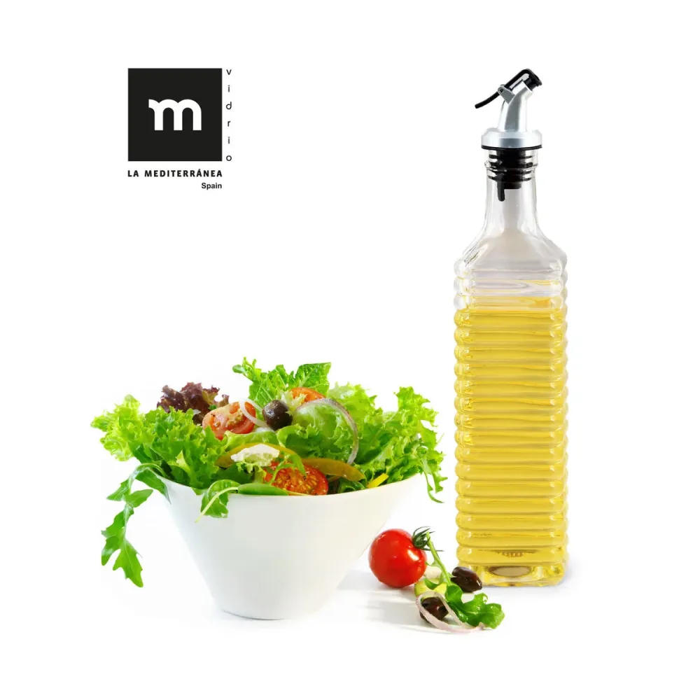 Huilier La Mediterránea Transparent Argenté verre 500 ml (24 Unités)