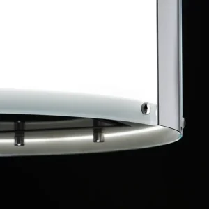 Modèle îlot Airone E-001-NABUCCO - 48 cm - verre blanc - moteur interne - recirculation