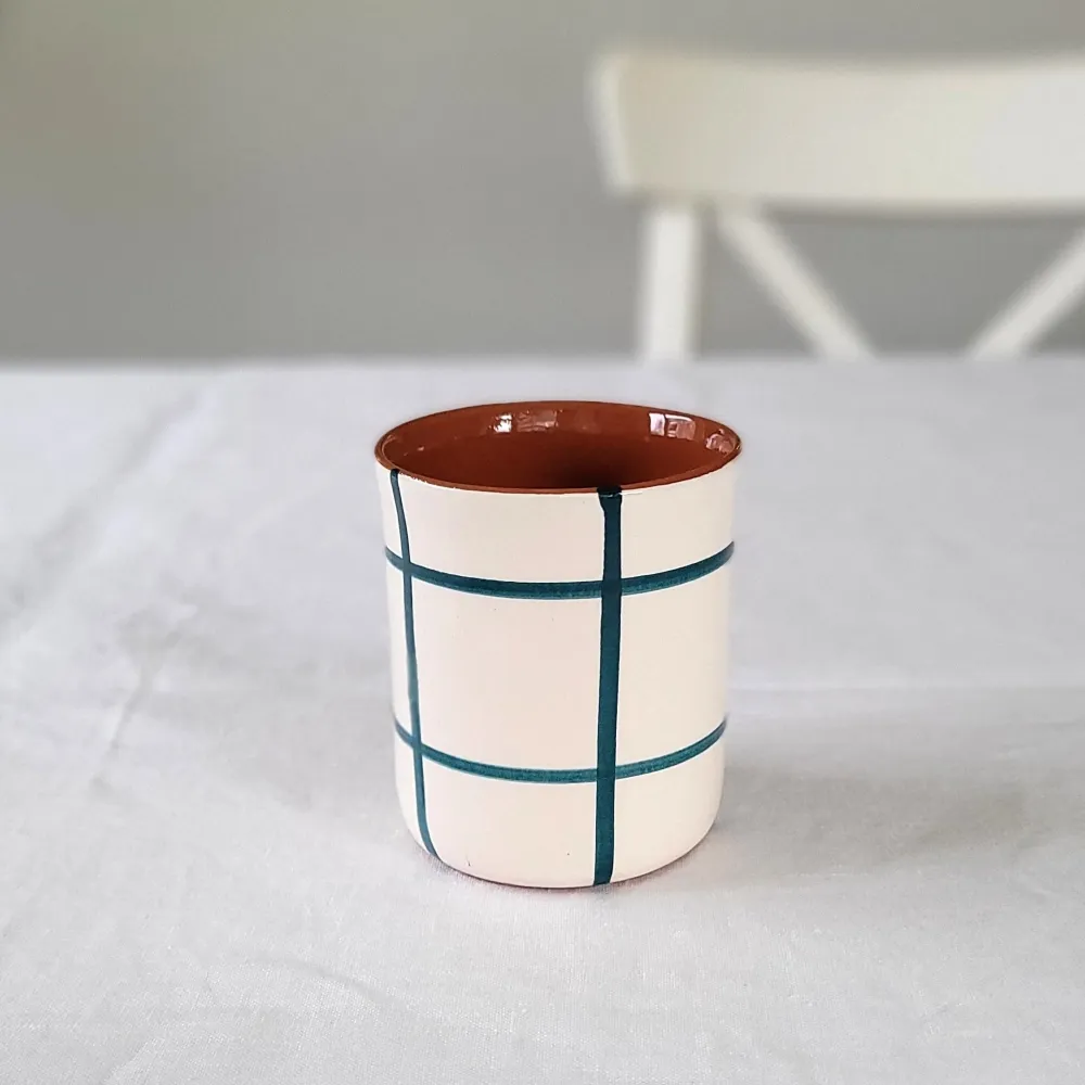 Mug à café essence à carreaux