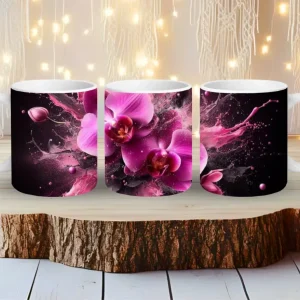 Mug Fleur Orchidée – Cadeau Élégant (&C My Cré)