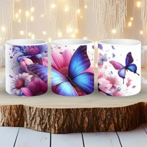 Mug Papillon Fleurs (&C My Cré)