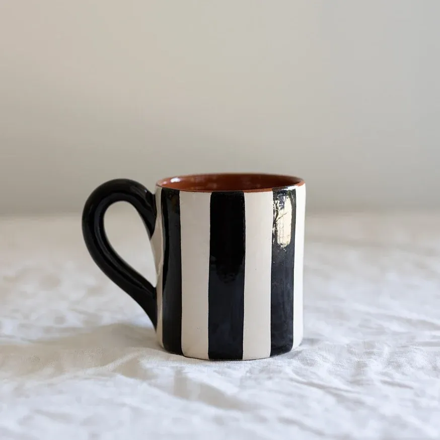 Mug à rayures noir