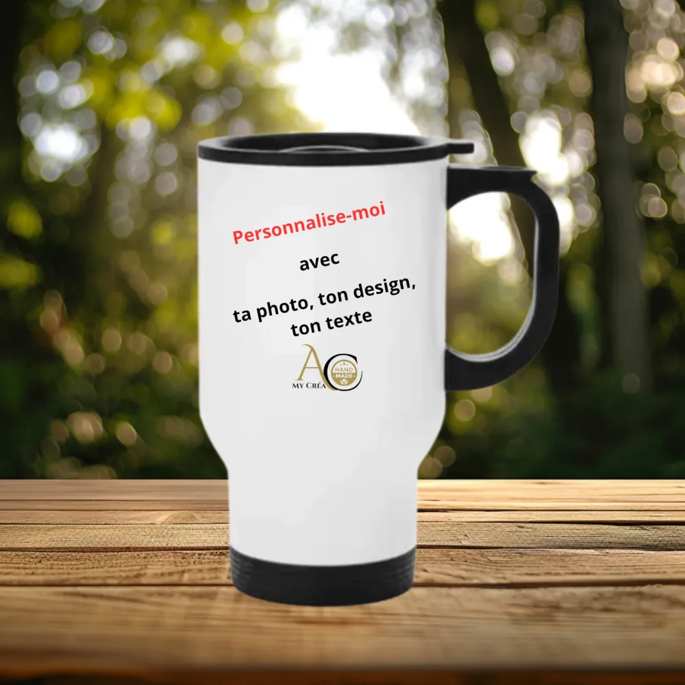 Mug thermos - isotherme Aluminium 450 ml - Personnalisable