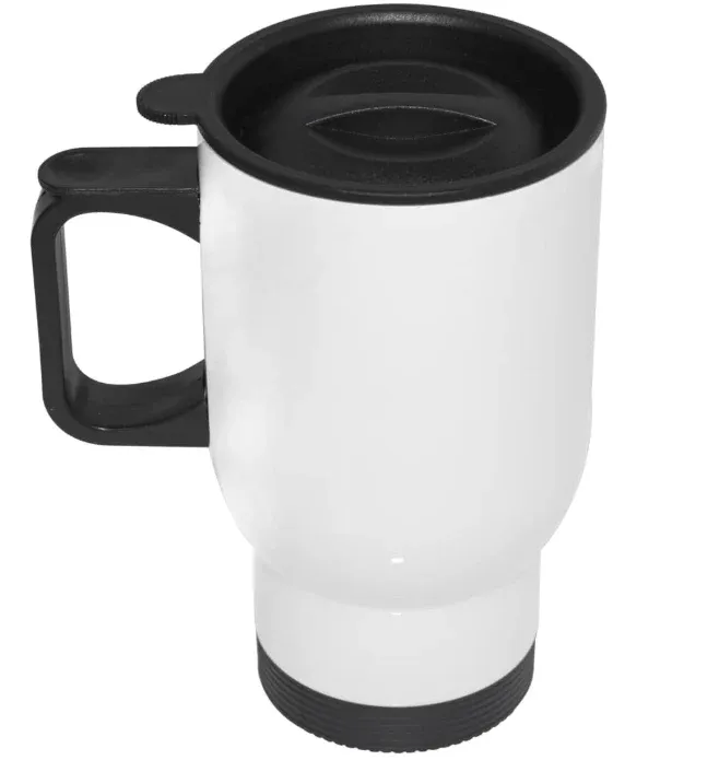 Mug thermos - isotherme Aluminium 450 ml - "Recherche sosie pour travailler à ma place"