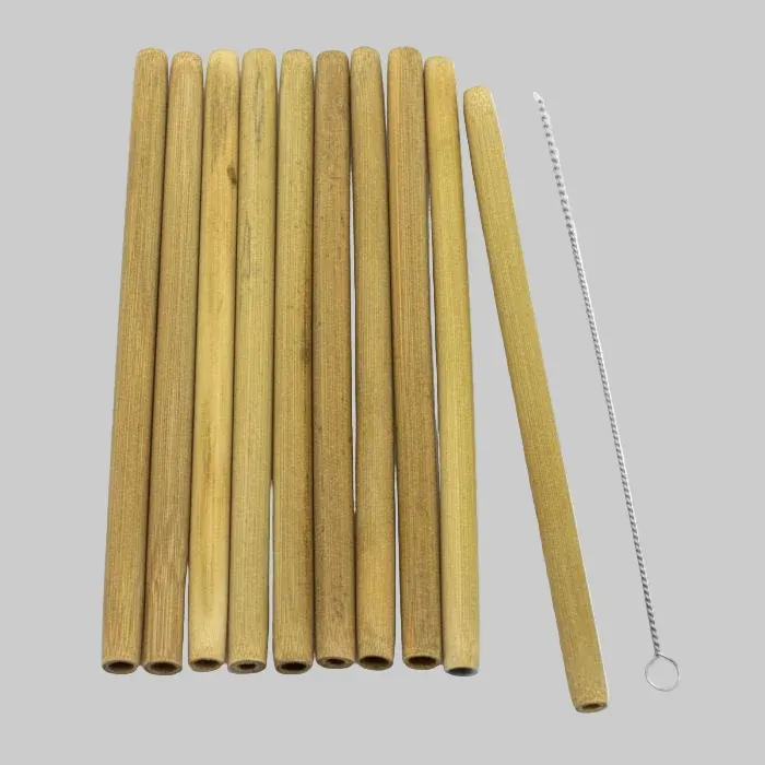Pailles en bamboo ensemble de 10