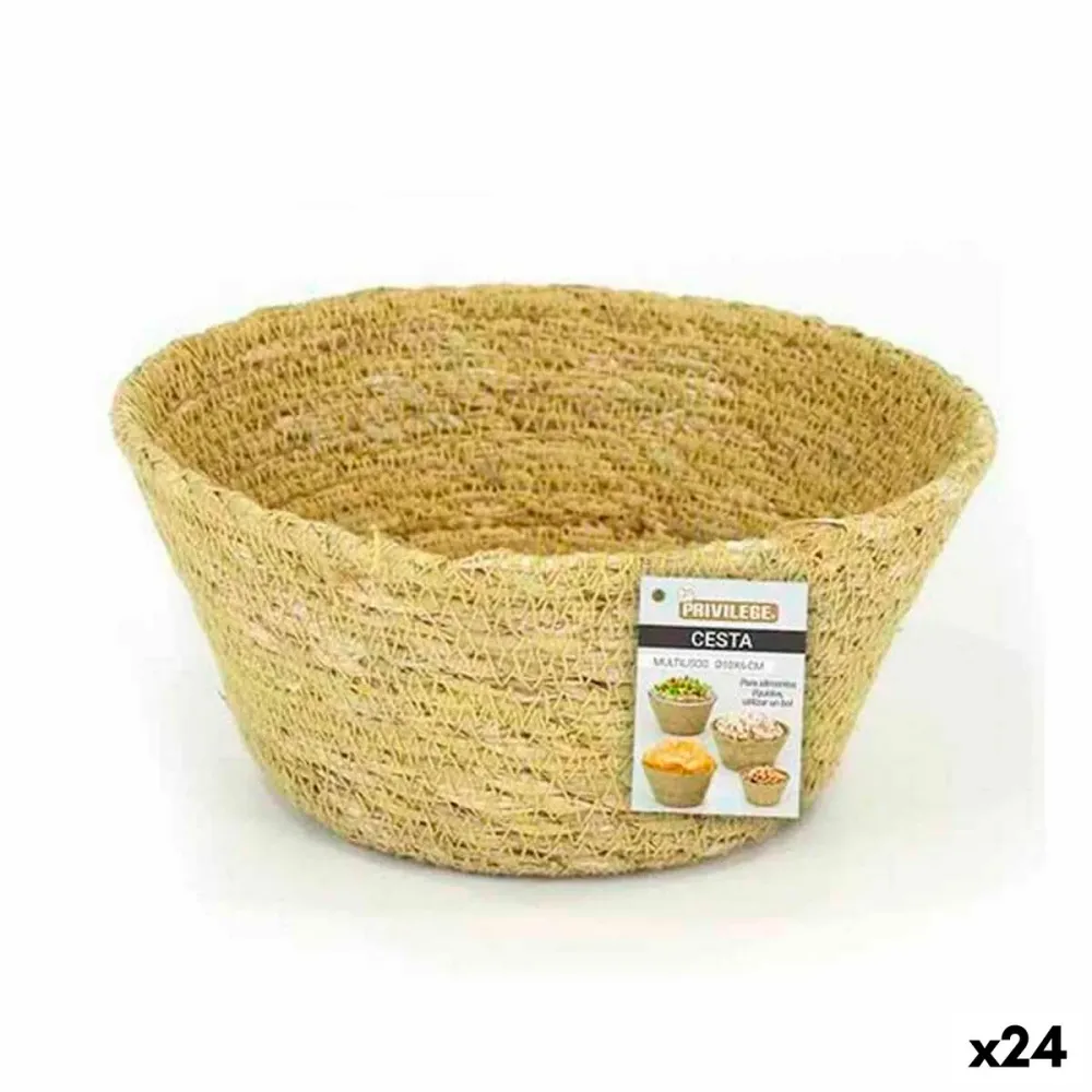 Panier Multi-usages Privilege Herbier marin Rond Ronde 10 x 6 cm (24 Unités)