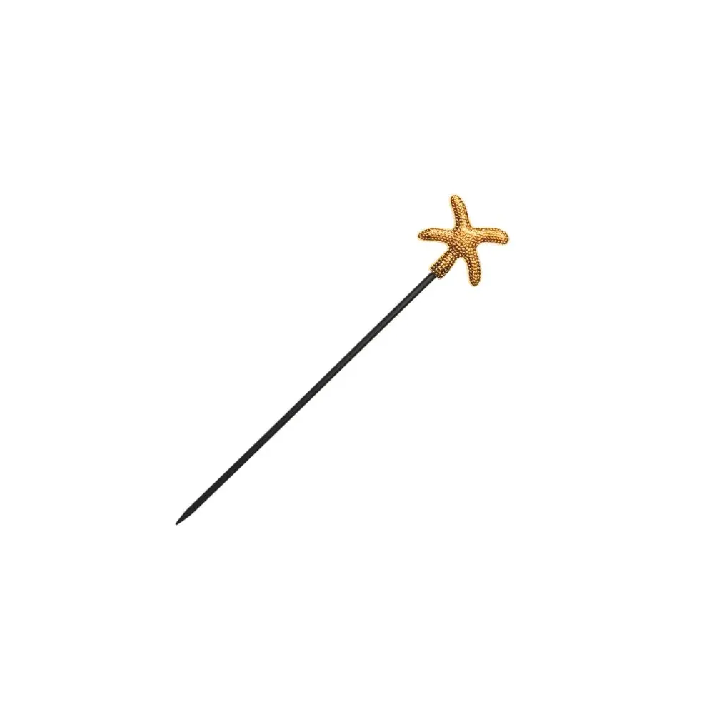 Pic à cocktail - Étoile de mer dorée