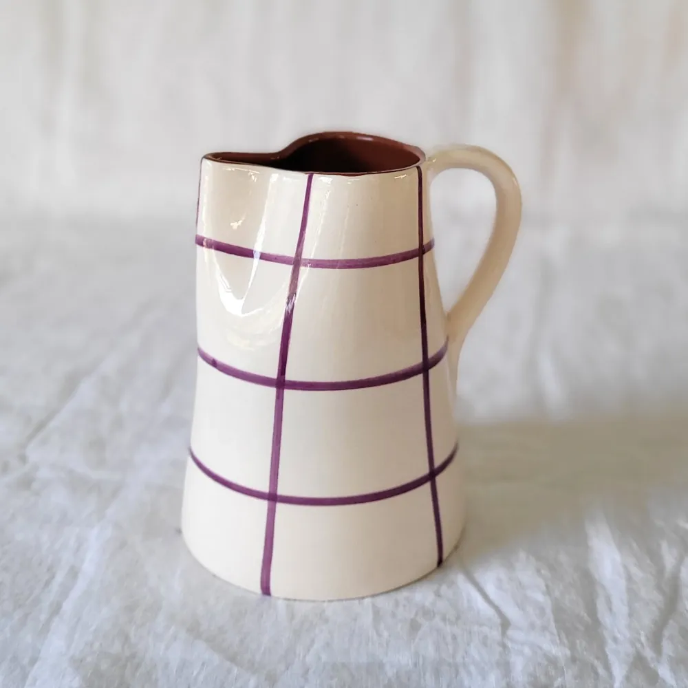 Pichet 1 l à carreaux violet