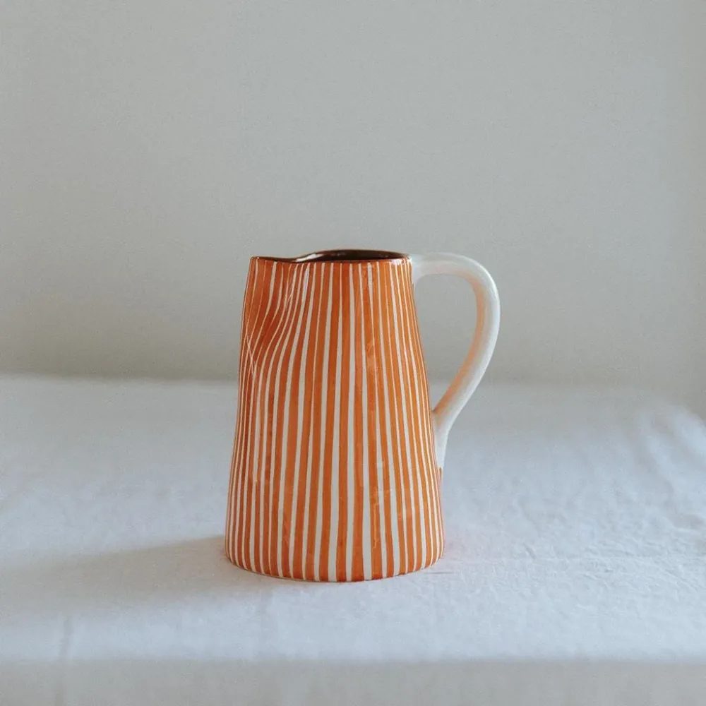 Pichet 1 l rayé orange