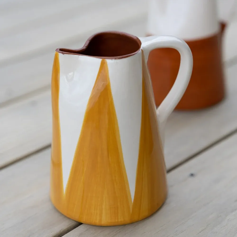 Pichet 1 l triangles ocre