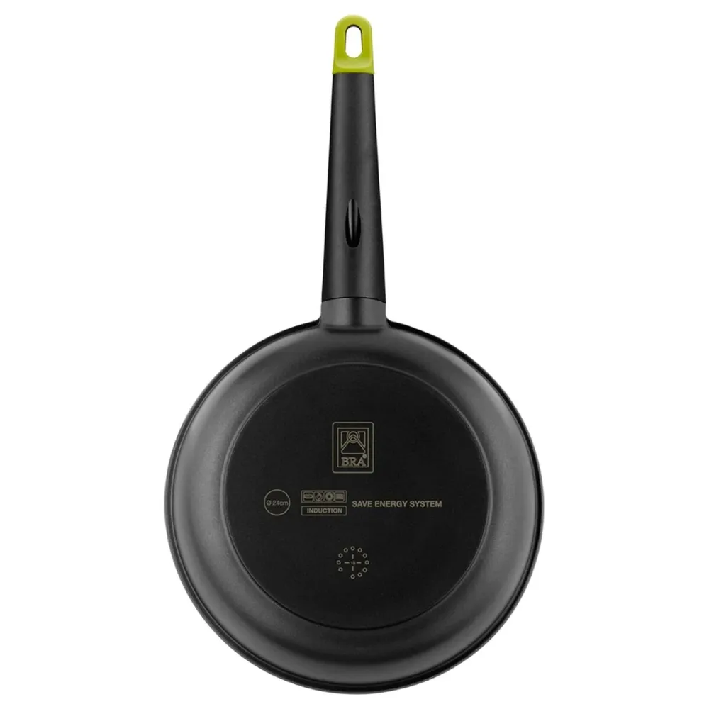 Poêle BRA FOODIE Ø 30 cm Noir Métal Aluminium
