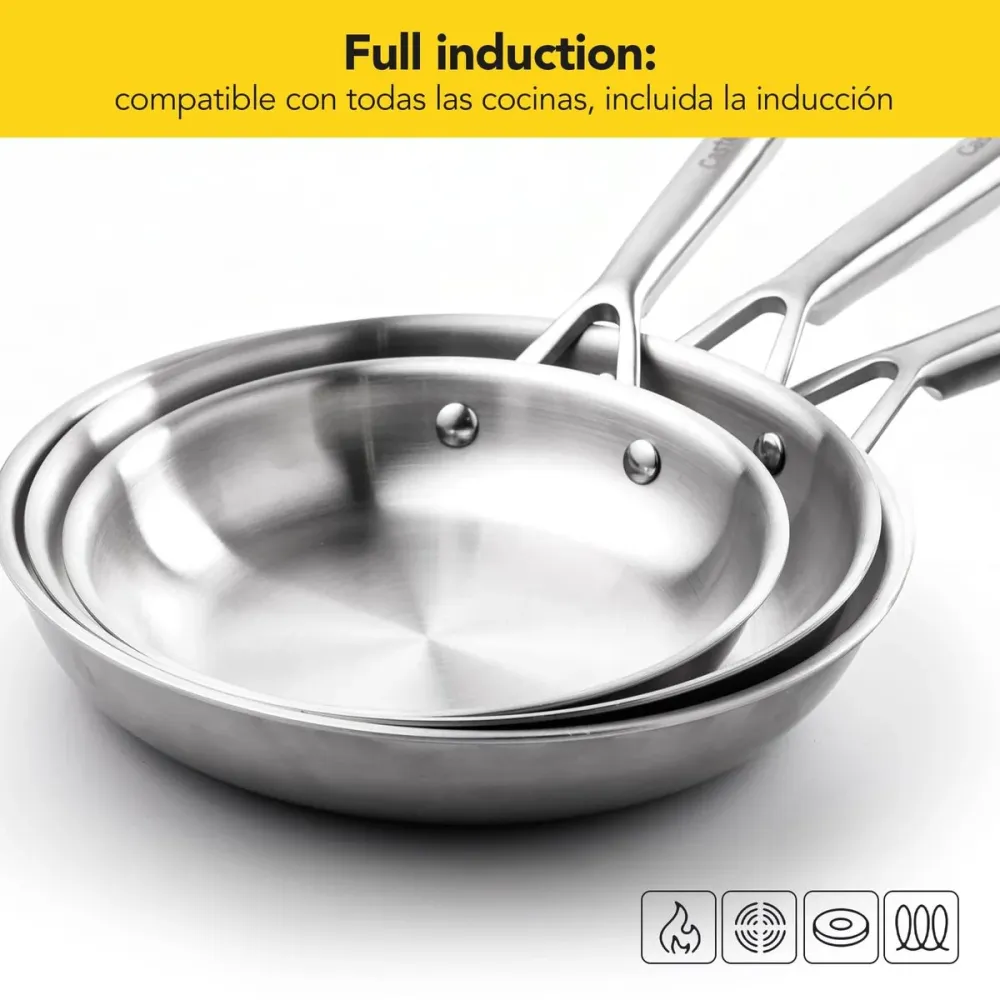 Poêle Castey E-S20 Gris Acier inoxydable Ø 20 cm