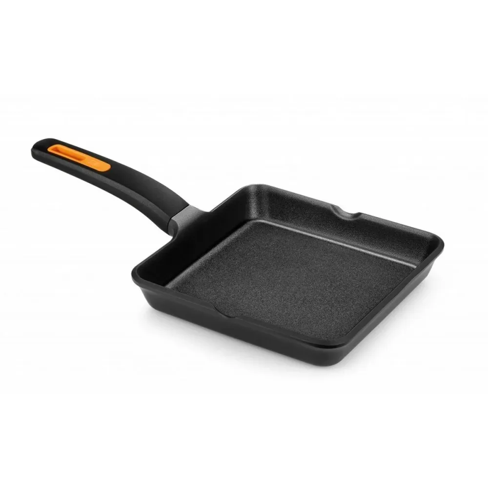 Poêle à Griller Lisse BRA EFFICIENT PLUS Noir Aluminium