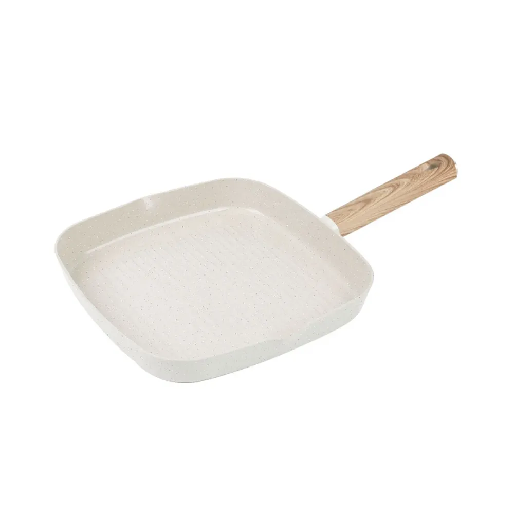 Poêle à Grilller Quttin ECOOK Blanc