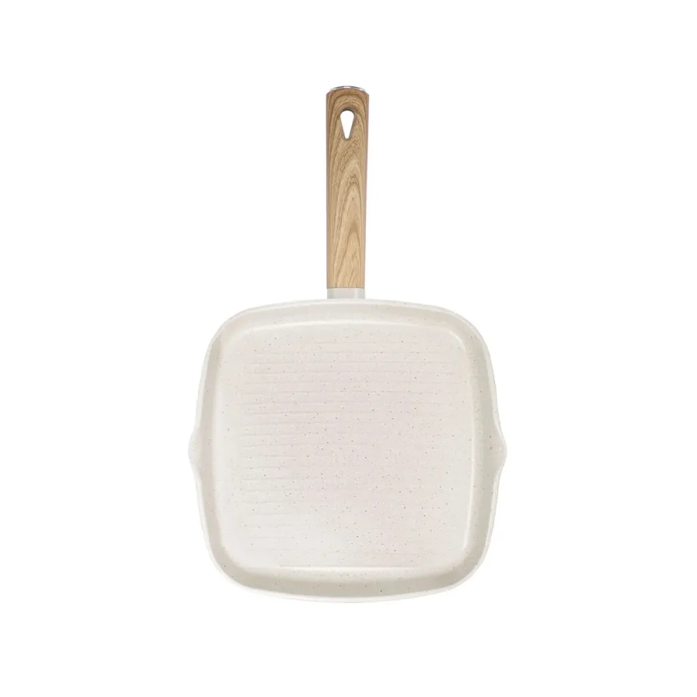 Poêle à Grilller Quttin ECOOK Blanc