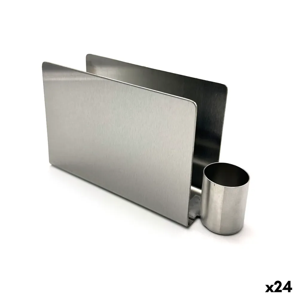 Porte-serviettes My Bar Argenté Acier 16,2 x 4,5 x 9 cm (24 Unités)