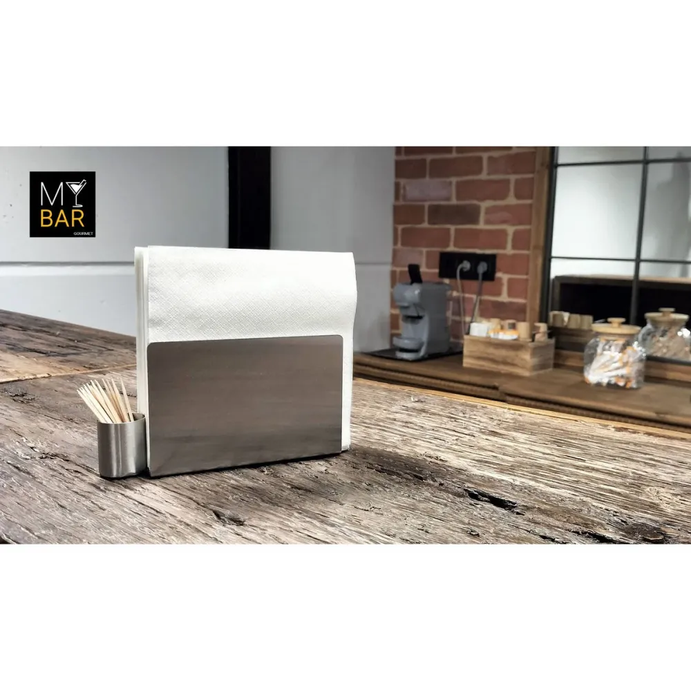 Porte-serviettes My Bar Argenté Acier 16,2 x 4,5 x 9 cm (24 Unités)