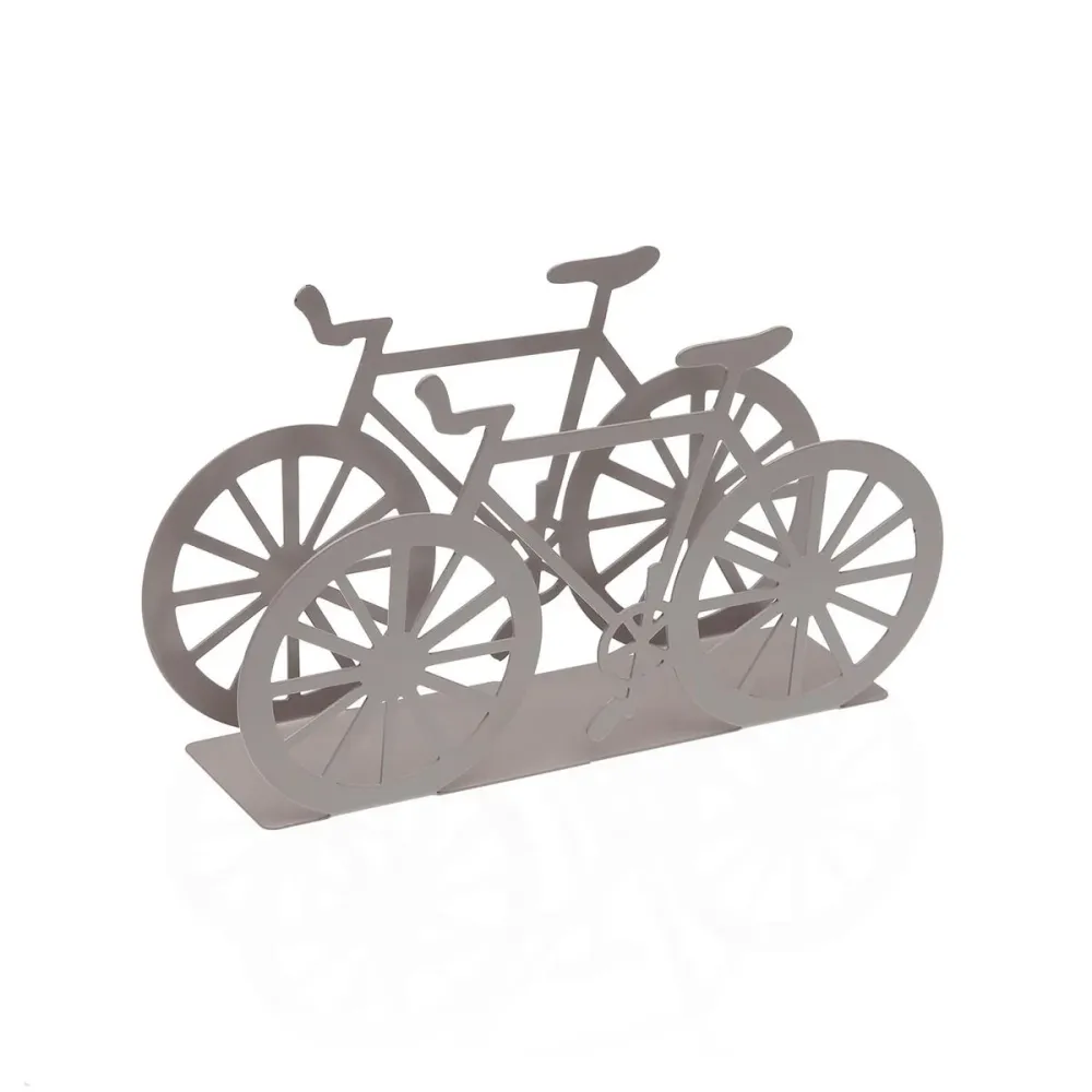 Porte-serviettes Versa Gris Métal Acier Fer 4,5 x 9,5 x 16,5 cm Bicyclette