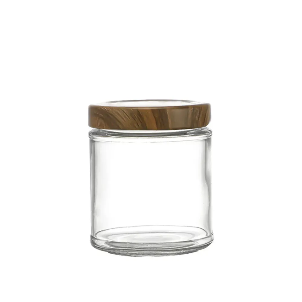 Pot en verre La Mediterránea WOOD 250 ml (24 Unités)