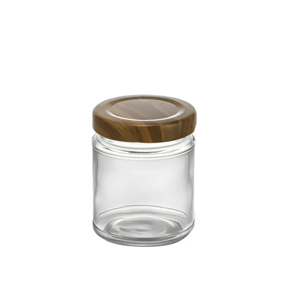 Pot en verre La Mediterránea WOOD 250 ml (24 Unités)