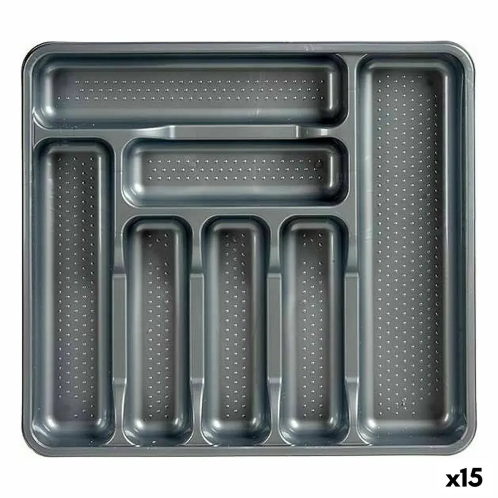 Range-couverts Kinvara Gris Plastique 39 x 5 x 42,5 cm 42,5 x 5 x 39 cm (15 Unités)