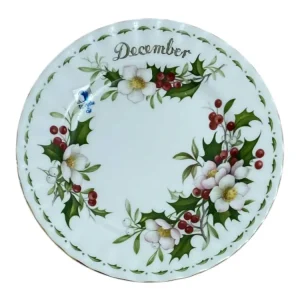 Assiette à dessert Royal Albert Fleur du mois de décembre