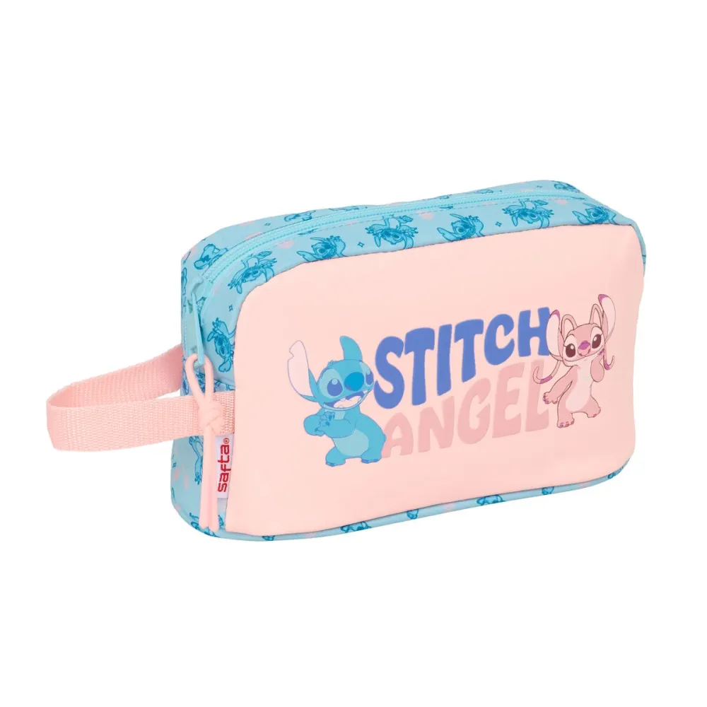 Sac glacière goûter Lilo & Stitch Ohana Bleu Rose 21,5 x 12 x 6,5 cm