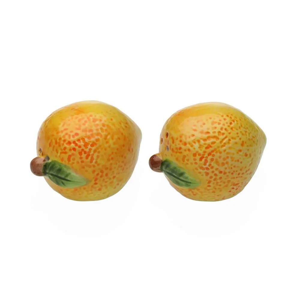 Salière et Poivrière Versa Céramique Dolomite Citron 5,2 X 7,2 X 5,6 CM