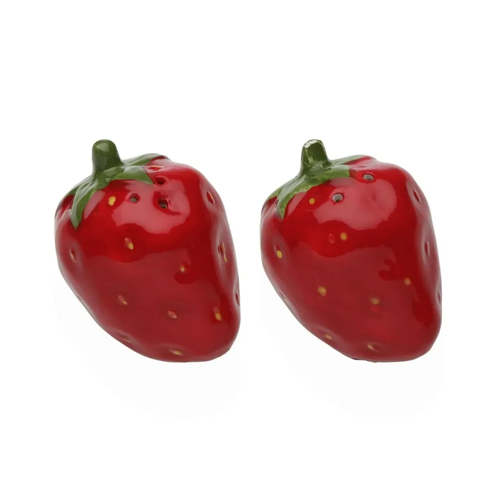 Salière et Poivrière Versa Céramique Dolomite Fraise 6,3 X 7,3 X 6,3 CM