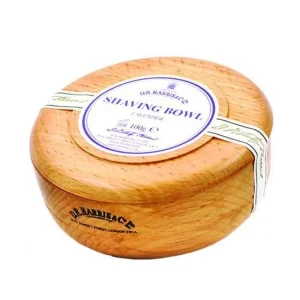 Savon à raser à la lavande DR Harris dans un bol en bois de hêtre (100 g/3,5 oz)