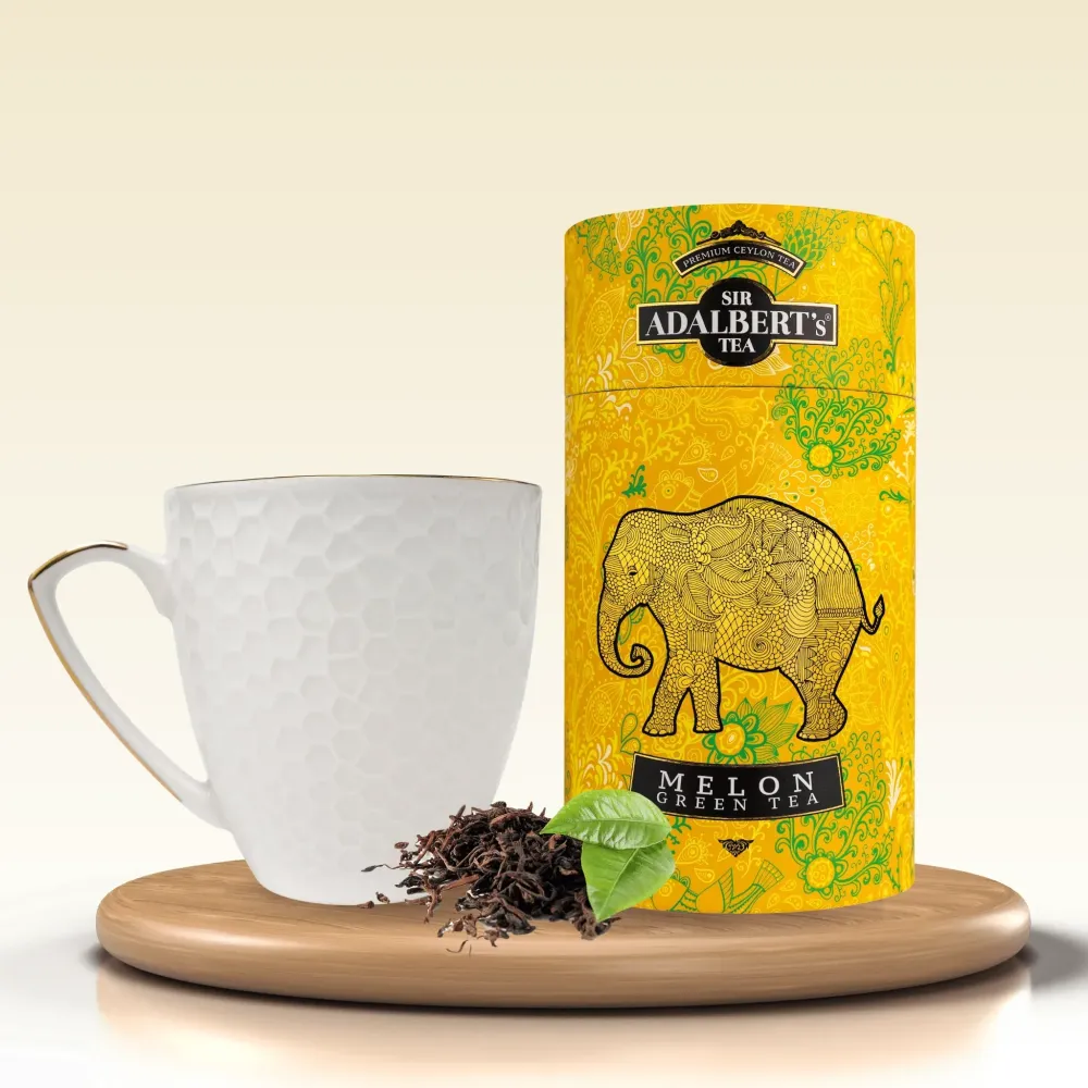 Service à thé vert melon, tasse éléphant et cadeau