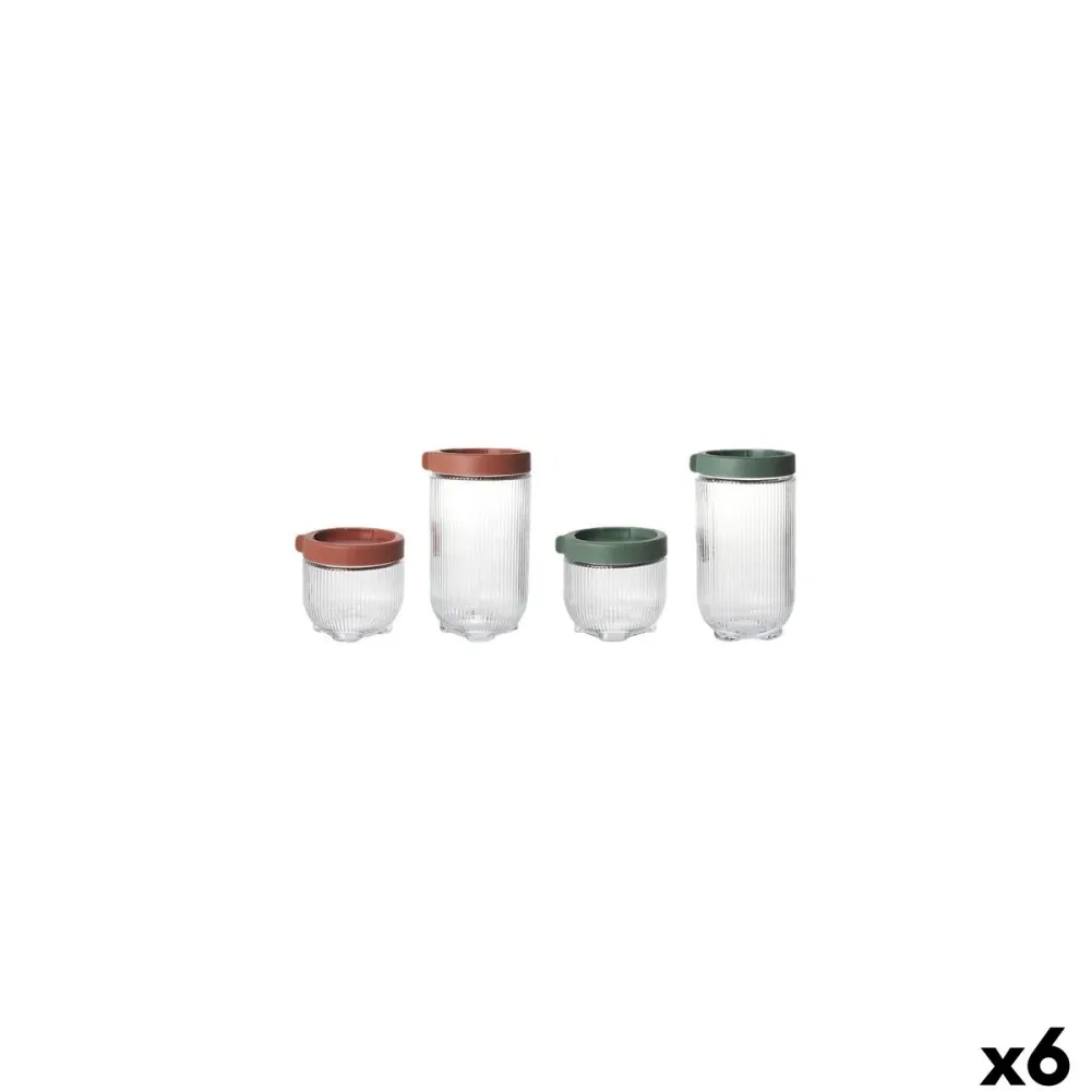 Set de Boites La Mediterránea Elsa verre polypropylène 4 Pièces (6 Unités)