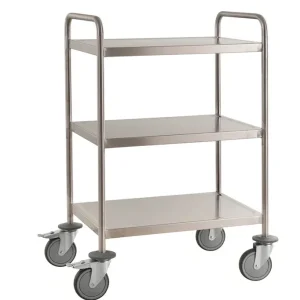 Stainless Steel Trolley – Fully Welded – 3 Levels – C3 – 650 × 440 × 1010 mm