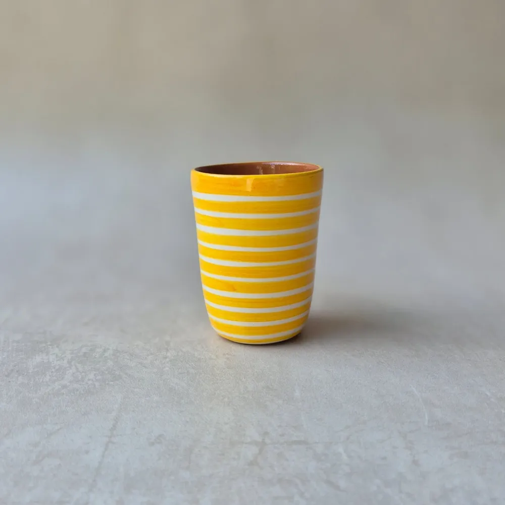 Tasse à expresso cerclée jaune