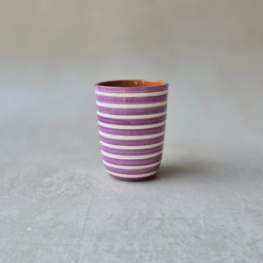Tasse à expresso cerclée violet
