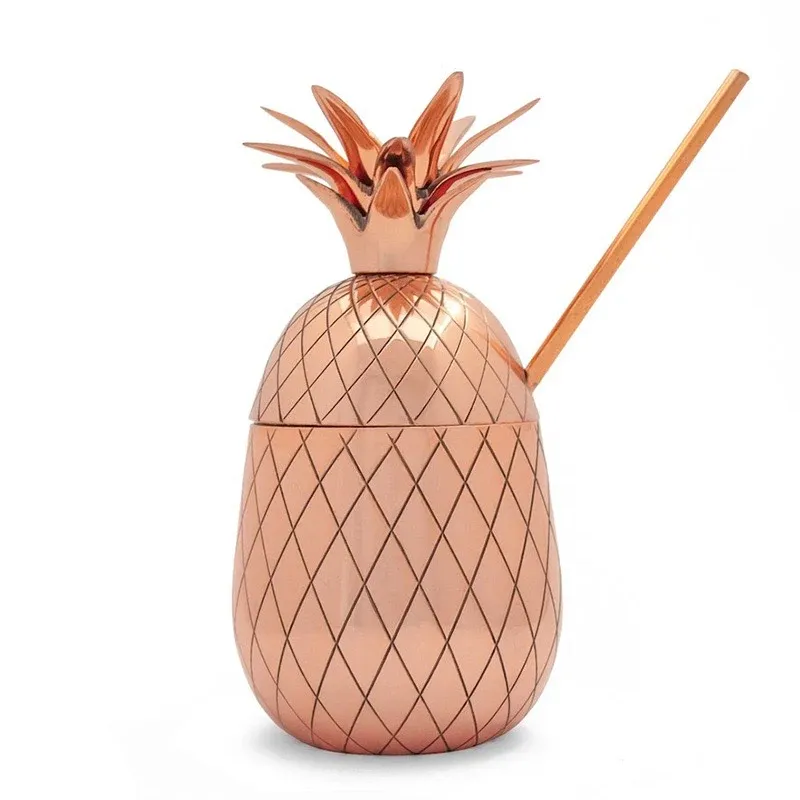 Tasse Tiki - Ananas en métal cuivré 16 oz