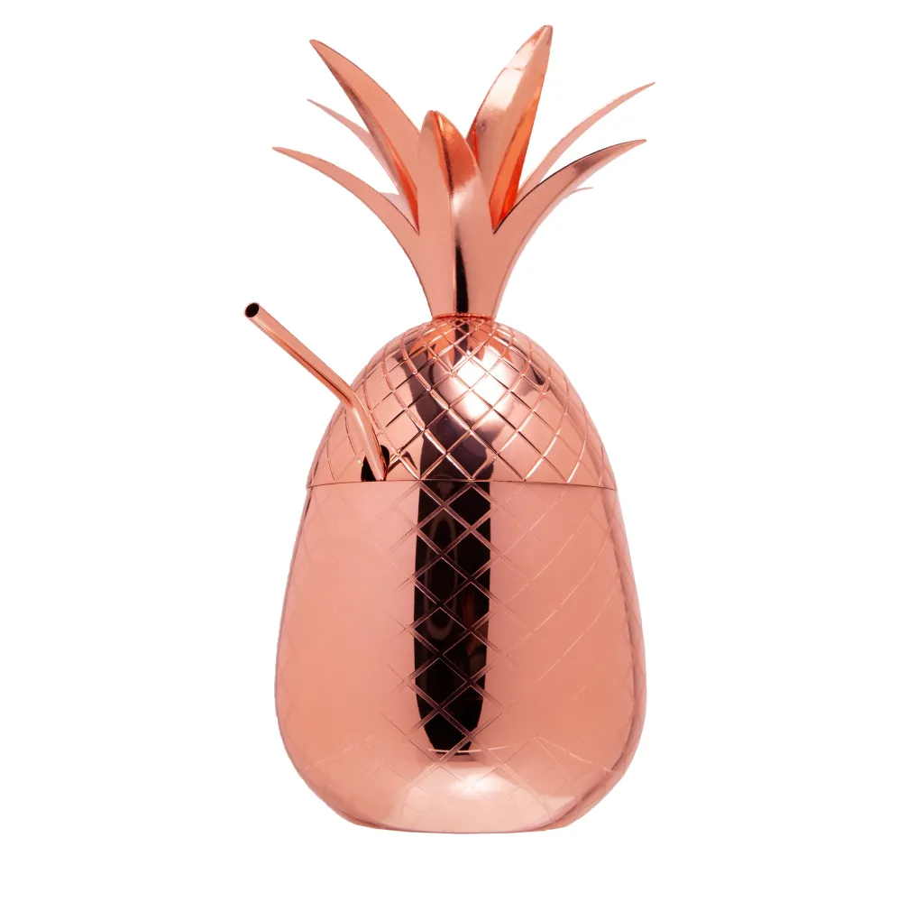 Tasse Tiki - Ananas en métal cuivré 30 oz